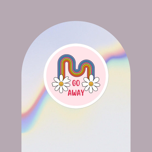 Go Away Bubble-free stickers