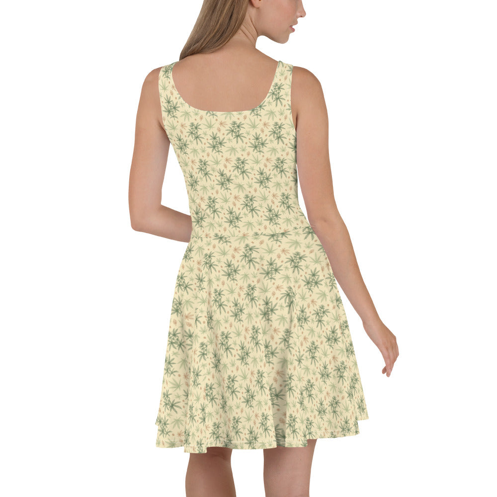 Leaf it Skater Dress