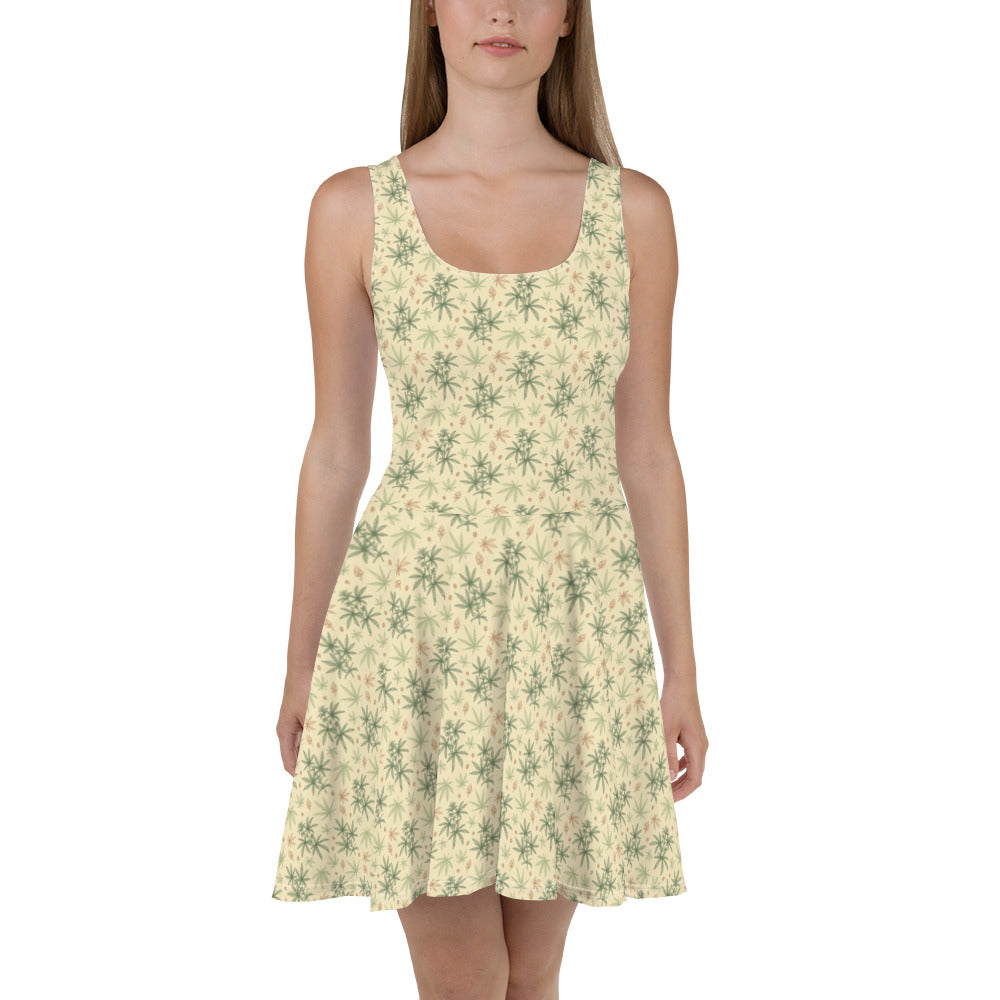 Leaf it Skater Dress