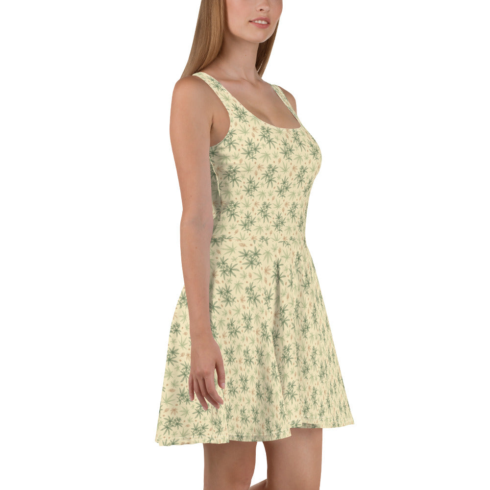 Leaf it Skater Dress