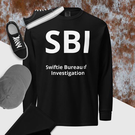 SBI Swiftie Bureau of Investigation Garment-dyed heavyweight long-sleeve shirt