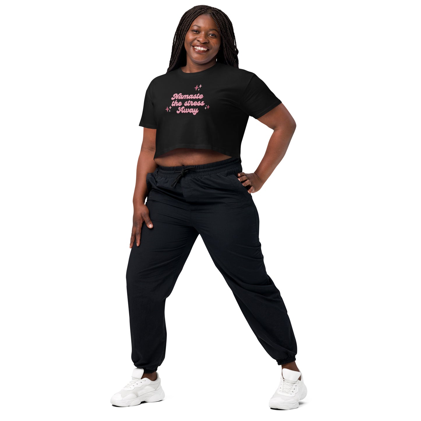 Namaste The Stess Away Women’s crop top