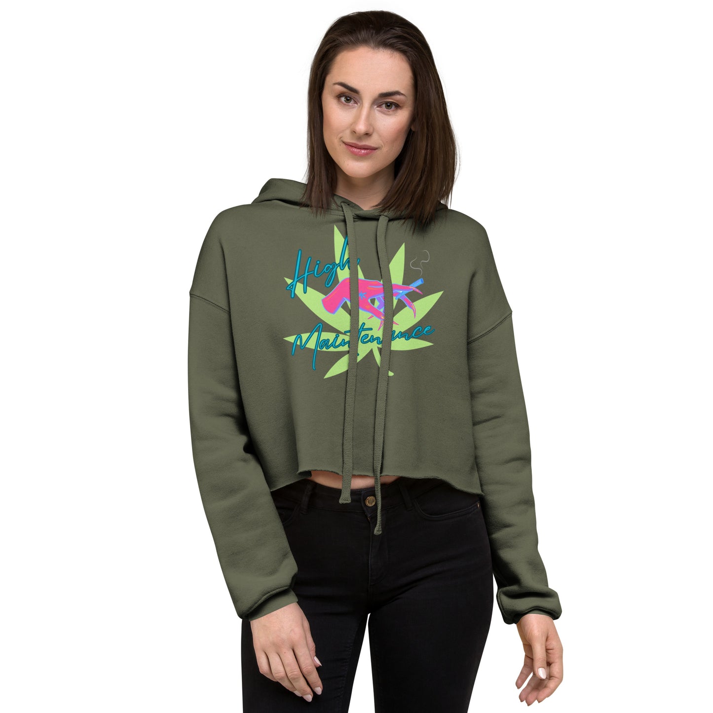 High Maintenance Crop Hoodie